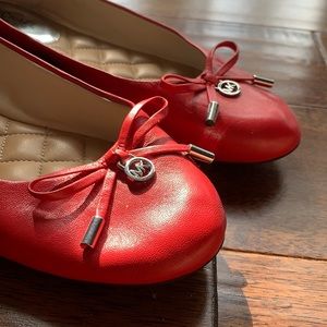Michael Kors Red Ballet Flats